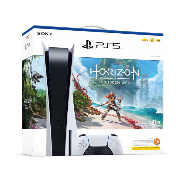 سوني PlayStation 5 النسخة القياسية مع قسيمة لعبة Horizon Forbidden West